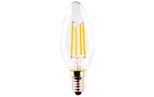 LED-Filament Kerzenlampe, E14, 4,5W, 470lm, 2700K, warmweiß