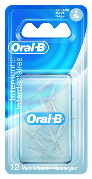 Oral-B 2x 12er Pack Interdentalbürsten ID Nachfüllpack Konisch Fein 3,0 - 6,5 mm