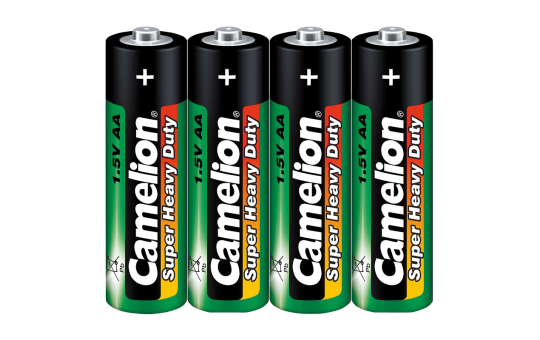 Mignon-Batterie CAMELION Super Heavy Duty, 1,5 V, Typ AA/R6, 4er-Pack