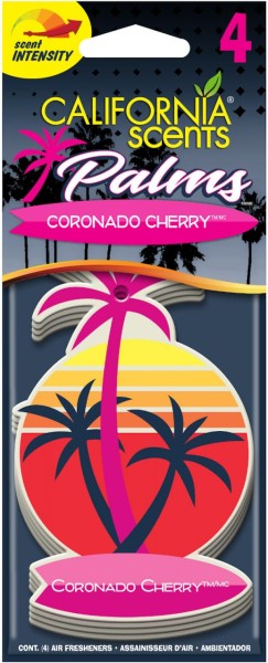 California Scents Lufterfrischer Palm 4er Packung Geruchsorte Coronado Cherry 4 Duftpalmen Air Fresh