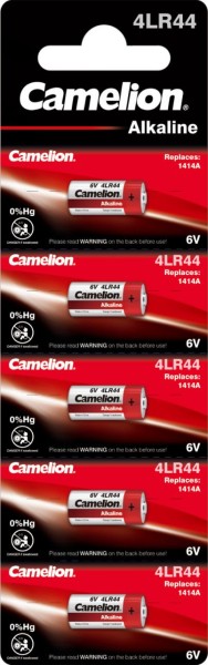 Camelion Alkaline Batterien 4LR44 1414A 6 V 5er Blister 12050544